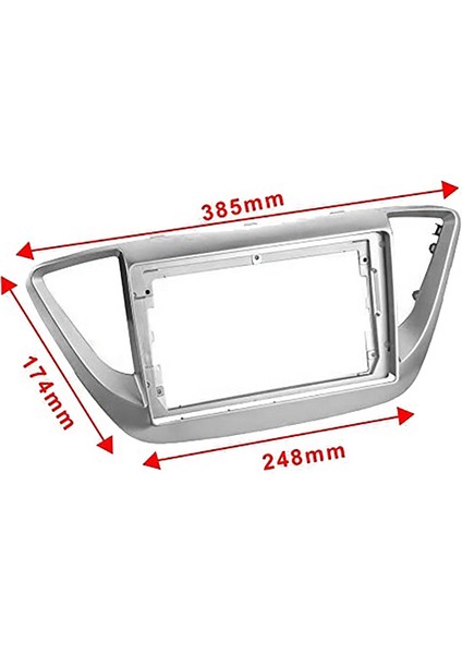 2din 9 Inç Araba Stereo Radyo DVD Paneli Facia Çerçeve Trim Hyundai Solaris 2 Accent Verna 2017-2018 (Yurt Dışından) fırsatları