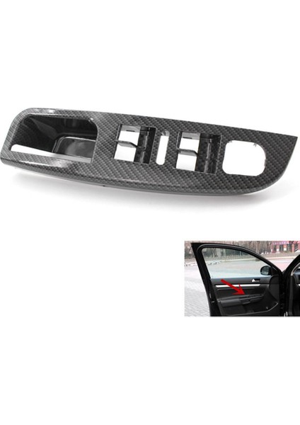 Yan Tutma Kolu Karbon Fiber Kapı Pencere Anahtarı Kontrol Paneli Kapak Düzeltir Çerçeve Jetta Mk5 Golf 5 2005-2009 (Yurt Dışından)