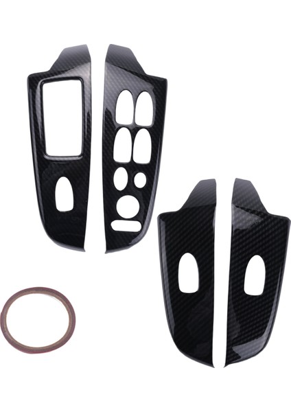Honda Cıvıc 2006-2011 Için Kapı Pencere Kaldırma Paneli Karbon Fiber Kapı Pencere Anahtarı Kapağı Trim Rhd (Yurt Dışından)