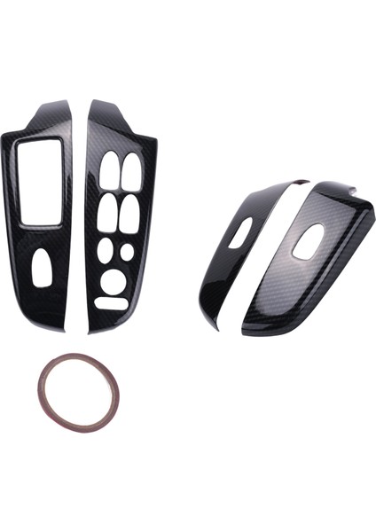 Honda Cıvıc 2006-2011 Için Kapı Pencere Kaldırma Paneli Karbon Fiber Kapı Pencere Anahtarı Kapağı Trim Rhd (Yurt Dışından)