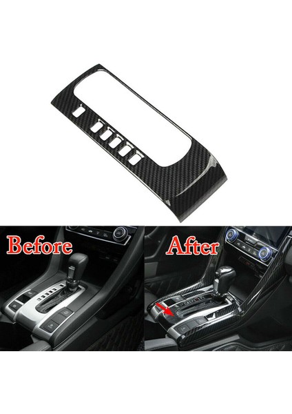 Karbon Fiber Vites Kutusu Paneli Kapak Trim Honda Civic 10TH 2016-2018 Araba Dekorasyon Için (Yurt Dışından)