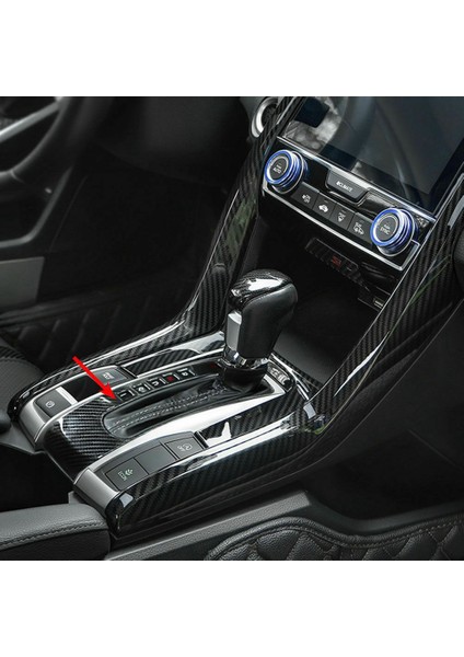Karbon Fiber Vites Kutusu Paneli Kapak Trim Honda Civic 10TH 2016-2018 Araba Dekorasyon Için (Yurt Dışından)