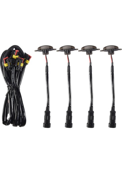 4x Raptor Tarzı Füme Lens Amber LED Ön Izgara Ford F-150 F150 2009-2018 Için Farlar (Yurt Dışından)