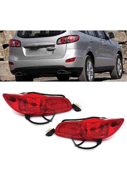 Araba Arka Tampon Sis Lambası Fren Lambası Stop Lambası Ampul Tel ile 92408-2B500 92409-2B500 Hyundai Santa Fe Için 10-12 2.4 T (Yurt Dışından)