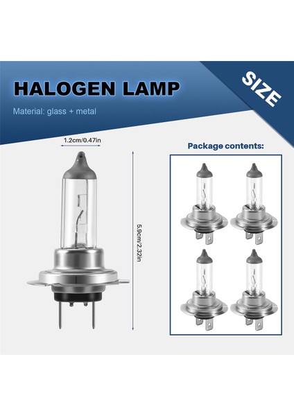 4 x H7 Araç Far Ampulleri 12V / 55W Halojen Standart Lamba Işığı (Yurt Dışından) fırsatları