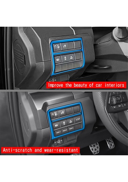 Araba Çok Fonksiyonlu Anahtar Paneli Trim Krom Çerçeve Etiket Toyota Tacoma 2024 Için Araba Iç Aksesuarları Mavi (Yurt Dışından) fırsatları