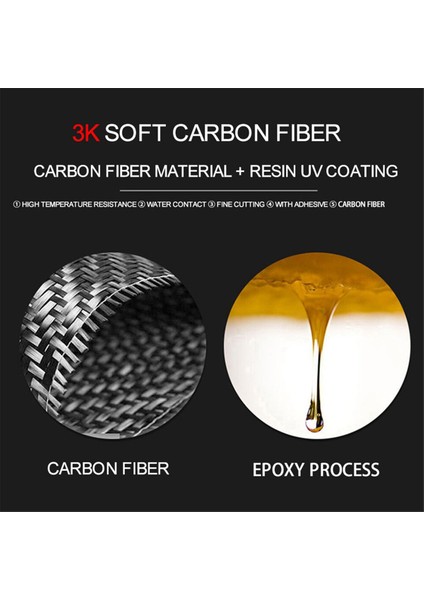 Honda Civic 2006-2011 Için 8 Adet Karbon Fiber Iç Kapı Kolu Kapak Trim (Yurt Dışından)