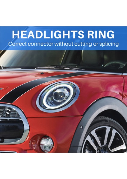 Mını Cooper Için F55 F56 F57 03-18 Krom Sol Sağ Ön Farlar Çerçeve Far Kaş Halkası Kapak Trim Değiştirme (Yurt Dışından) fırsatları