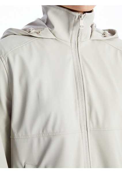 Lcwaıkıkı Classic Kapüşonlu Düz Deri Görünümlü Kadın Yağmurluk fırsatları