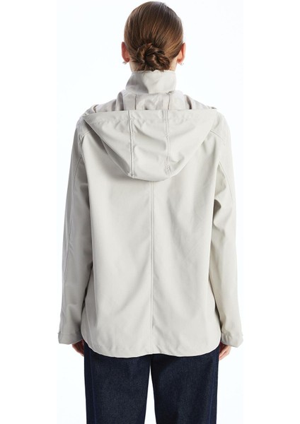 Lcwaıkıkı Classic Kapüşonlu Düz Deri Görünümlü Kadın Yağmurluk indirimleri