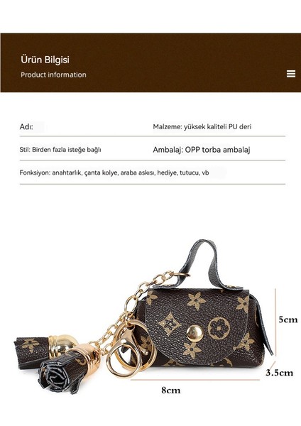 Yaratıcı Deri Anahtarlık Taşınabilir Saklama Kulaklık Cüzdan (Yurt Dışından) fiyatları