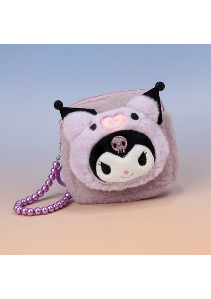 Yaratıcı Sevimli Peluş Saf Renkli Boncuk Zinciri Bebek Kafa Çocuk Bozuk Para Cüzdanı (Yurt Dışından)