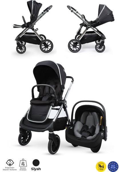 Explorer Autofold Travel Sistem Bebek Arabası Cole Black