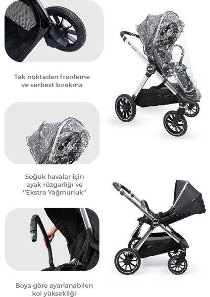 Explorer Autofold Travel Sistem Bebek Arabası Cole Black