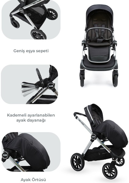 Explorer Autofold Travel Sistem Bebek Arabası Cole Black