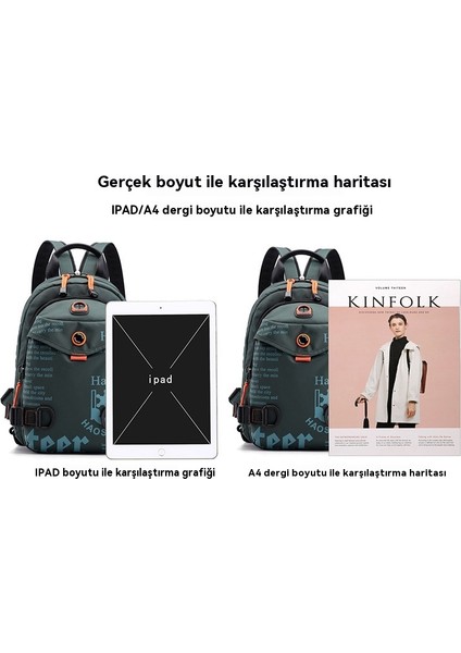 Açık Erkek Çok Fonksiyonlu Moda Omuz Su Geçirmez Naylon Kumaş Tek Omuz Çapraz Omuz Çanta (Yurt Dışından)