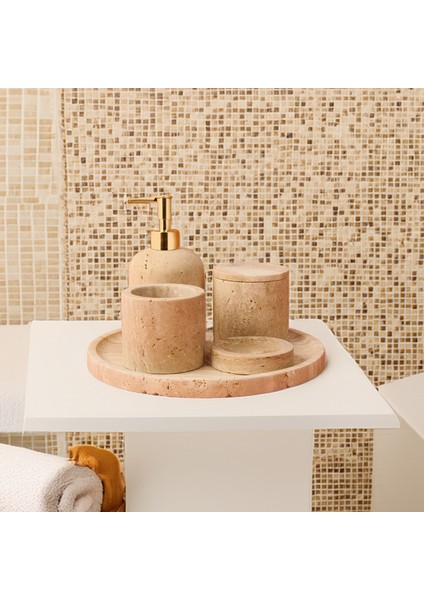 Bath 5'li Mermer Banyo Seti - Traverten