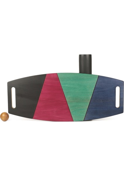 Denge Tahtası Balance Board Çift Fonksiyonlu Gym Board Rocket Board 73 x 31 cm Kahverengi