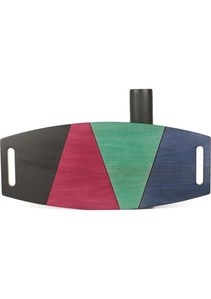 Denge Tahtası Balance Board Çift Fonksiyonlu Gym Board Rocket Board 73 x 31 cm Kahverengi