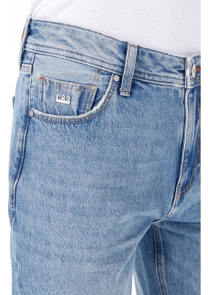 Regular Fit Orta Bel Erkek İndigo Jean Şort indirimleri