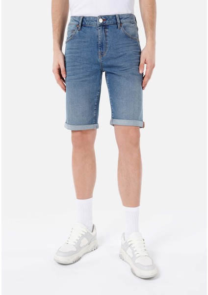 Straight Fit Düşük Bel Erkek Denim Jean Şort fırsatları