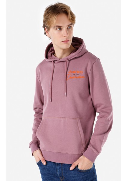 Regular Fit Erkek Pembe Sweatshirt
