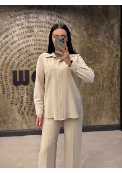 Inovista Kemerli Düğmeli Gömlek Taş modelleri