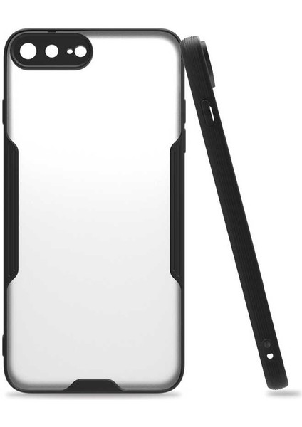 Apple iPhone 8 Plus Kılıf Parfe Kapak-Siyah