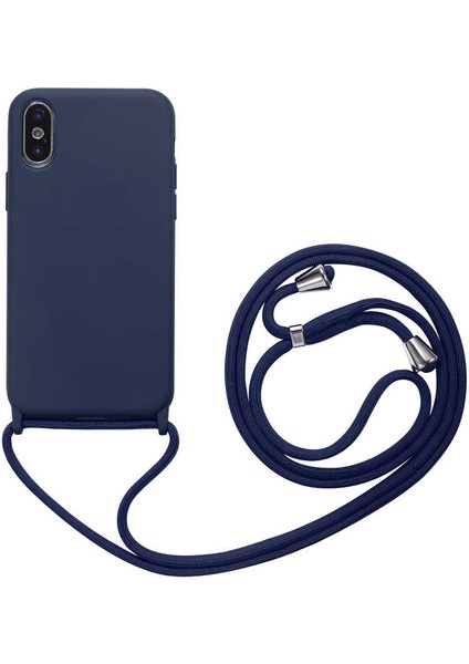Apple iPhone x Uyumlu Ropi Kapak-Lacivert