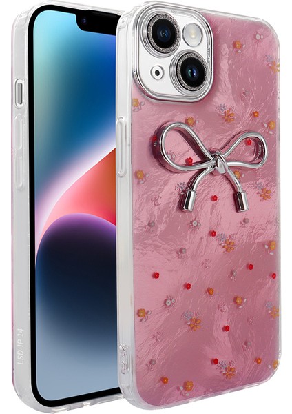 Apple iPhone 15 Kılıf Kamera Korumalı Figürlü Ponti Silikon Kapak - Lila fiyatları