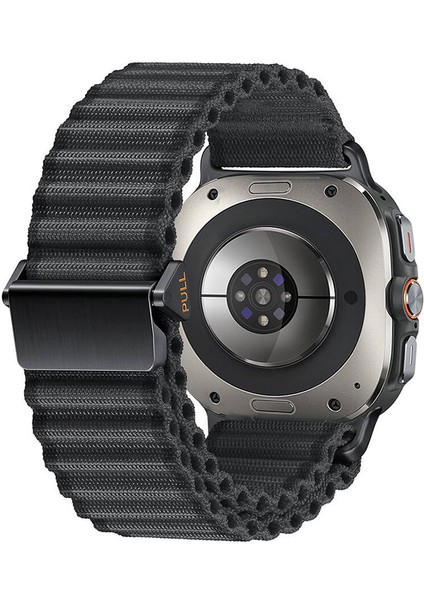 ​​galaxy Watch Ultra 47MM Zore KRD-120 Naylon Kumaş Hasır Örgülü Kordon-Siyah