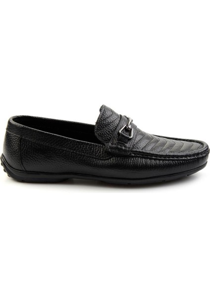 Siyah Leather Erkek Loafer Ayakkabı E01323200040