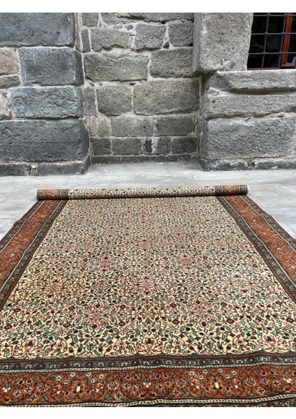 206 x 295 cm Büyük Boy Yün Anadolu Kilimi Çiçek Desenli Yıkanabilir Antik Kilim fiyatları