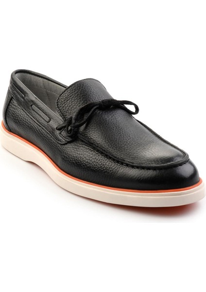 Siyah Leather Erkek Loafer Ayakkabı E01054182440 fiyatları
