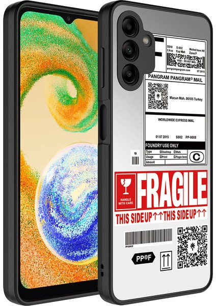 Galaxy A04S Kılıf Aynalı Desenli Kamera Korumalı Parlak Mirror Kapak-Fragile