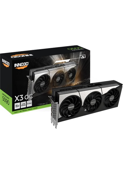 INNO3D RTX5090 X3 Oc 32GB 512BİT Gddr7 3xdp, Hdmı, Dlss 4, Nvıdıa Reflex 2 Ekran Kartı