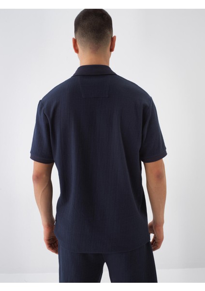 Erkek Lacivert Regular Fit Pamuklu Polo Yaka Tişört fırsatları