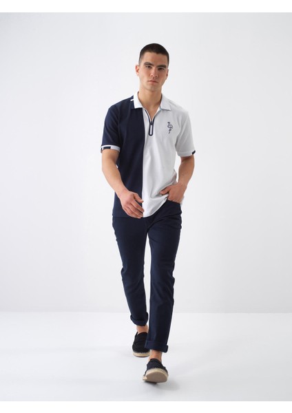 Erkek Beyaz Regular Fit Pamuklu Polo Yaka Tişört fiyatları