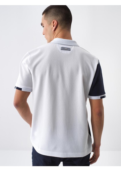 Erkek Beyaz Regular Fit Pamuklu Polo Yaka Tişört indirimleri