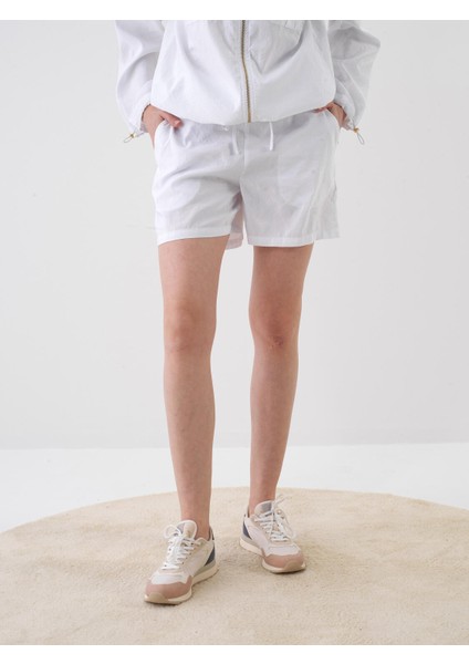Beyaz Oversize Şort