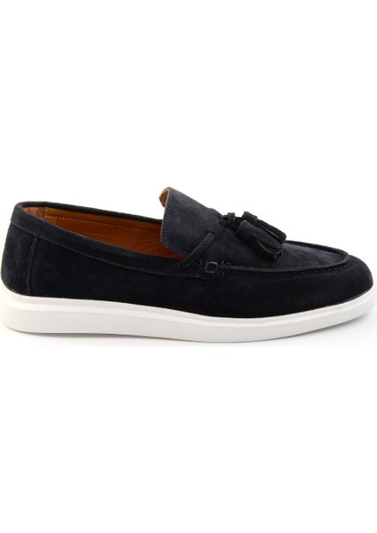 Lacivert Leather Erkek Loafer Ayakkabı E01442310502