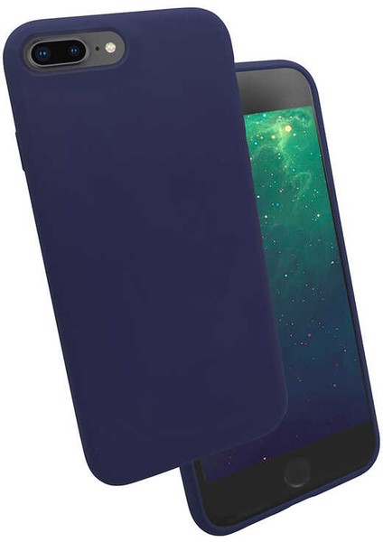 Apple iPhone 8 Plus Uyumlu Silk Silikon-Lila