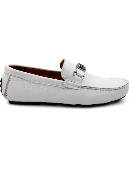 Beyaz Leather Erkek Loafer Ayakkabı E01547007540