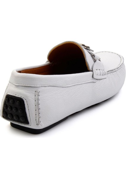 Beyaz Leather Erkek Loafer Ayakkabı E01547007540 modelleri