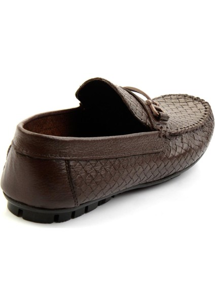 Kahve Baskılı Leather Erkek Loafer Ayakkabı E01623202003