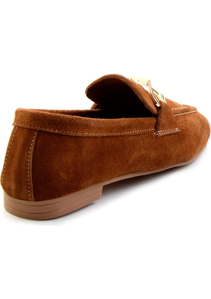 Taba Süet Deri Kadın Loafer Ayakkabı K01763071002 modelleri