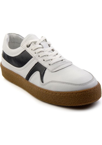Beyaz Lacivert Leather Erkek Sneaker E01585002603 fiyatları