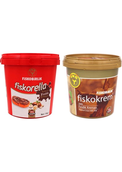 Fiskokrem Sütlü Fın.krm.1 kg + Fiskorella Kak.fın.krm 1 kg