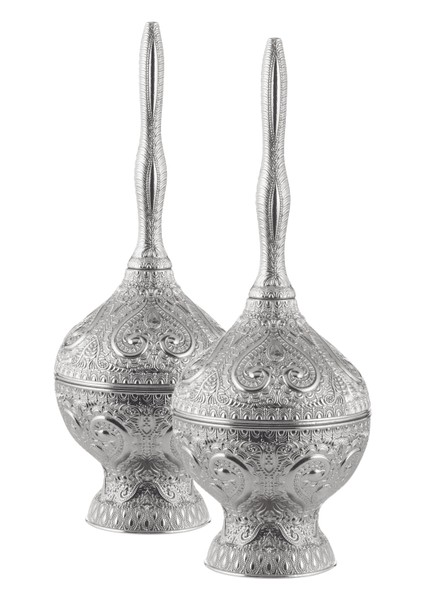 2 Adet Telkari Motif Işlemeli Güldanlık (202-2)