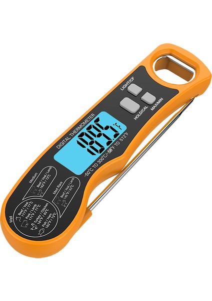 Ev Mutfağı Çok Fonksiyonlu Dijital Ekran Gıda Katlama Termometresi (Yurt Dışından)